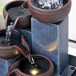 Tabletop Fountain Housewarming Meditation Desktop Indoor Waterfall Fountains-image-59