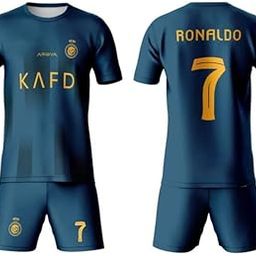 Sports Soccer Official New Latest 2025 Portugal Ronaldo 7 Argent Messi 10 Home Away Kit Jersey Set Football Jersey for Boys with Shorts (Kid's, Boy's& Men)-image-51