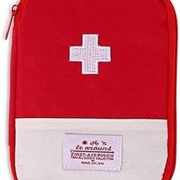 Mini Travel Empty First Aid Kit Bag Portable Medicine Storage Bag Emergency Medical Kits Organizer Drug Packing Bag for Outdoor (Red Color)-image-8