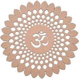 Huns Kitchen & Interior OM Floral Wooden Cutout for DIY Craft Art Workers MDF Base Decor (16 Inch)-image-30