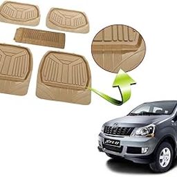 Kozdiko Heavy Duty Beige Color 3G Beige Rubber Mats Set of 5 Pcs for Maruti Alto-image-86
