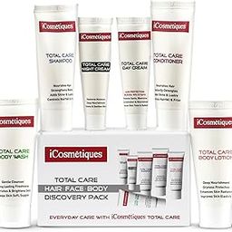 iCosmetiques Total Care Discovery Pack | Sulphate free | Silicone free | Paraben free | Pthalate free | Cruelty free | Mineral Oil free | No added colors | Vegan | Mini Pocket Friendly | Pack of 6-image-1