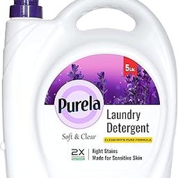 Purela Liquid Detergent 5 Liter | Laundry Liquid for Fabric Daily Wash | detergent liquid for Top Load and Front Load Washing Machine & Bucket Wash 5L (Lavender)-image-95