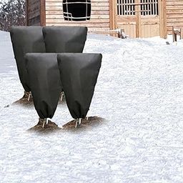 4 Pieces Winter Plant Covers Reusable for Outdoor Plants Shrub Potted Plants 80cmx120cm-image-30