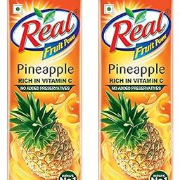 DABUR Real Pineapple Fruit Juice-1L (Pack Of 2)Rich In Vitamin C|No Added Preservatives,No Artificial Colors&Flavours|Goodness Of Best Fruits|Daily Dose Of Fruit Nutrition|Refreshing&Energising Drink-30