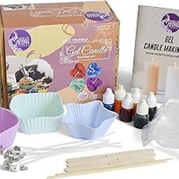 Asian Hobby Crafts DIY Candle Making Kit with Transparent Gel Wax, Pigment Colors, Wicks, and Silicone Molds (Kit N) - Perfect for Custom Candles and Craft Projects-image-37