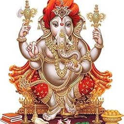 Rangoli Vinyl Religious Wall Sticker Multicolour Vinyl Medium Size 40cm or 50 cm Pack of 1 Sticker, Standard (Ganesha ji Modern Art 72)-image-27