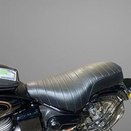 Sahara Seats Leather Finish Water Resistant Seat Cover, Compatible with New Bullet 350, Black-image-99