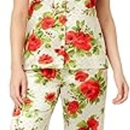 Women's Satin Night Suit Set with Floral Print – Short Sleeve Shirt & Pyjama Combo | Soft & Comfortable Sleepwear for Women | Size - L, Bust - 38 Inches, Lower Waist - 40 Inches (Approx.)-image-98