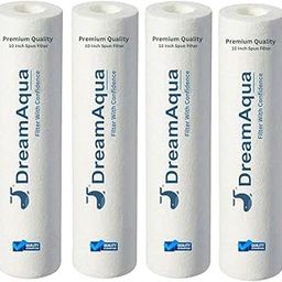 Dream Aqua 10 Inch High Density Spun Pre-Filter (5 Micron PP Spun) 140 Grams Cartridge Compatible for 10 Inch Pre-Filter Housing of All Water Purifier | Pack of 4 Spun-image-94