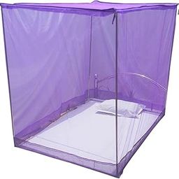 N G Products Mosquito Net for Single Bed Nylon Mosquito Net for Baby | Bedroom | Family Size-6x3 FT_Color- Purple-22