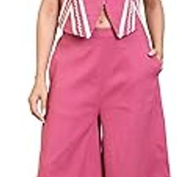 Solid Viscose Lycra Waistcoat & Pants Indo Western Set for Women's|V-Neck Regular Fit Cord Set|Ladies Party Ethnic Collection Stylish Fusion Wear-32