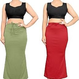 Stretchable Saree Shapewear Petticoat Fish Cut Women, Polyspandex, Shaper Petticoat with Elastic, Long Under Skirt Combo Shape wear for Saree-image-4