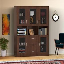 NEEHV HOME Wooden Leo Crockery Cabinet for Living Room | Bed Room (Brazilian Walnut, 40 X 120 X 180)-image-39