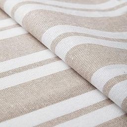 Encasa XO Furnishing Fabric 150 cm (60 inch) - Franca Beige Stripes - Woven Cotton Sofa Chair Unstitched Cloth Material for Curtain, Cushion, Upholstery, Bedcover - 1 Meter Multiple, Striped-7
