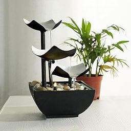 TIED RIBBONS Decorative Tabletop Water Fountain (Metal, 27.9 cm x 12.1 cm) for Indoor Outdoor Home Décor Living Room Garden Hall Table Top Decoration Showpiece Gift Items-image-69