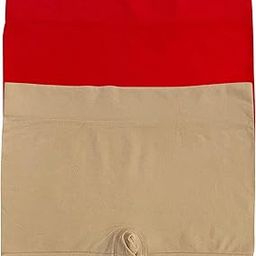 Seamless Comfort Band Boyshorts, Pack of 2, Red and Beige-image-42