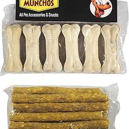 MUNCHOS Adult Dog Bone (3-inch x 6 Pcs) + 120 GMS Chicken Stick-image-75