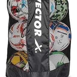VECTOR X Extra Large Sports Ball Carrying Bag for 9 Balls (Kit Bag) (Black)-picture-22