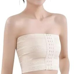 Fashion Elastic Breast-Chest Compression Wrap Belt for Women with Front Hook Breast Band to Provide Stability, A Perfect Vest Breast Binder Corsets for Total Comfort & Support Shapewear(Cream)-image-92