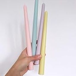 Taper Candles || Floral Pastel Candles || Decorative Candles || Romantic Dinner Candles || 10 inches Long || Dining Candles || Pastel Colours-image-11