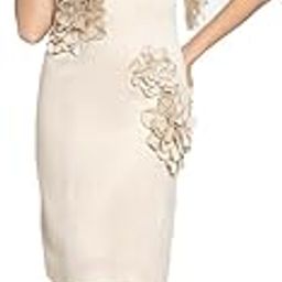 Beige V-Neck Sequinned Sleeveless Party Dresses for Women-picture-8