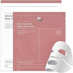 Bio-Collagen Real Deep Face Mask, Hydrating Overnight | Hydrogel Face Mask | Pore Minimizing, Elasticity Improvement, 34g (Pack of 1)-0