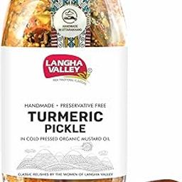 LANGHA VALLEY Homemade Raw Turmeric Pickle (Haldi Ka Achar) - Handmade in Organic Mustard Oil, Preservative-Free, No Added Colors or Flavors, Sun-Dried & Sun-Matured, Glass Jar with Wooden Spoon, 385 Grams-image-30