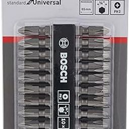 Bosch Professional Extra Hard, Double Ended Screwdriver Bits, Type Ph2-Ph2, Length 65mm, Grey, Pack Of 10-image-34
