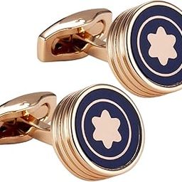 Iconic Star Emblem Formal Executive Cufflinks For Men (Gold)-image-5