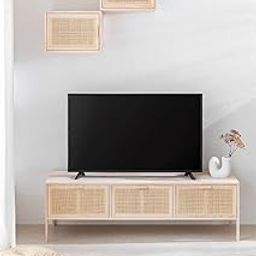 TV Stand Cabinet – 3-Door Media Console in Solid Wood - Entertainment Unit for Living Room, Ample Storage & Elegant Design-picture-22