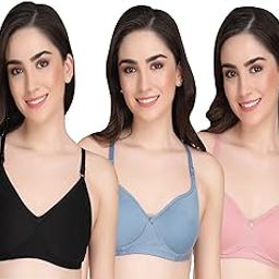 Women Non Padded Bra - Made of Pure Cotton Full Coverage Non Wired Soft Cup for T-Shirt Saree Dress and for Everyday-picture-19