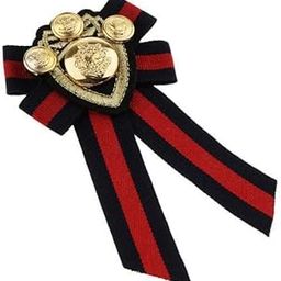 ™ 3xPre-tied Bowknot Brooch Fabric Bow Tie Men Wome British Badge Red Stripe | Pins & Brooches | Fashion Jewelry-image-56