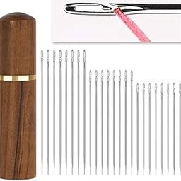 ELITEWAVE 30pcs Quilting Needle Self-Threading Wooden Needle Case Long of Various Sizes Easy Self-Threading Quilting, Embroidery, Hand Sewing-picture-16