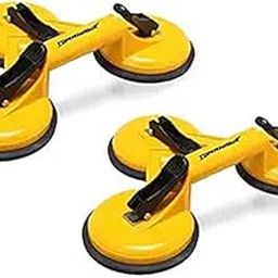 TOMAHAWK® TGSC 3 Glass Vacuum Suction Cup with Aluminium Handle for Lifting and Moving Heavy Glass Sheets, Body Panels, Metal, Window Panes, Marble – 3 Head Glass Lifter Puller, Pack of 2-image-73