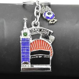 Makkah Religious Islamic Evil Eye Owl Charm Keychain for Men and Women-15
