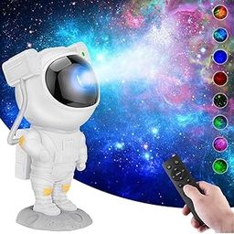 SWISH FASHION HUB Astronaut Galaxy Projector with Remote Control - 360° Adjustable Timer Kids Nebula Night Light, for Gifts,Baby Adults Bedroom, Gaming Room, Home and Party Light (Double Magnet Grip)-4