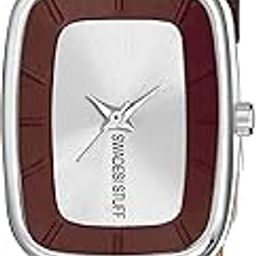 Analog Silver Dial Leather Strap Watch for Women and Girls - Elegant Rectangular Design, Quartz Movement, Durable Glass Dial Window-image-6