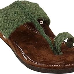 Men Royal Luxury & Traditional Style HandCrafted Ethnic Jute Straps Velvet Kolhapuris Chappals/Sandals-image-76