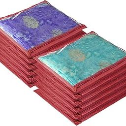 Kuber Industries Clothes Organizer For Wardrobe (Pack of 12) - Single Storage Organizer For Saree | Salwar Suit | Lehenga Chunni - Dress Organizer For Wardrobe - Single Saree Covers With Zip (Maroon)-image-54