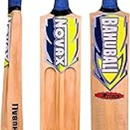 Novax® Bahubali Kashmir Willow Wood Full Size Cricket Scoop Bat for Tennis Ball - Singapore Cane Handle (Double Blade) - Not for Leather Ball - Scoop 666E-image-51