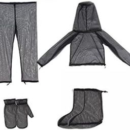 VELURA Outdoor Mosquito Bug Insect Mesh Jacket Trousers Set Camping Protect Net XL|1 x Pair of Arch Support Insoles|Jacket & Pants Sets| Fishing-image-26