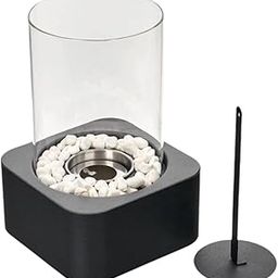 Tabletop Fire Pit Decorative Portable Fire Pit for Living Room Bedroom Patio Black |Fireplaces-image-57