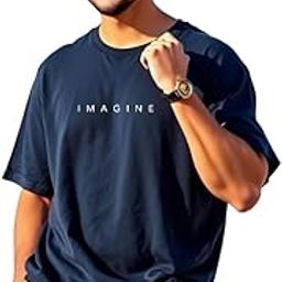Men Oversized Printed Round Neck Cotton Blend T-Shirt-image-75