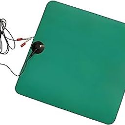 ESD Safe Anti Static Grounding Discharge Touch Pad 2 MM Thick with Grounding Cord (12x12 inch, Green)-67