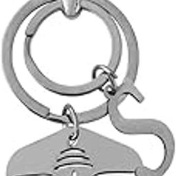 Personalized Religious Lord Shri Ganesh With Alphabet S Silver Stainless Steel Keychain For Men And Women LCK027-picture-36
