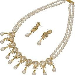 Glittering Pearl Set For Women | Necklace To Gift Women & Girls| With Certificate Of Authenticity Aa Quality-image-35