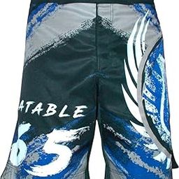 USI UNIVERSAL MMA Shorts for Training & Kickboxing, 411HB Unbeatable Shorts Tuf Stretch Fighting Shorts for Martial Arts, Cage Fight, Muay Thai, BJJ, Boxing (L, Black/Blue)-image-44