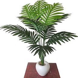 BK MART Natural Looking 12 Leaves Areca Palm Indoor Plant for Home/Shop/Office Decor/Gifting Artificial Plant with Pot (60 cm, Green), Rubber-13