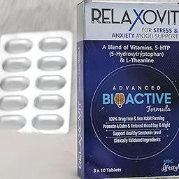 Relaxovit India’s 1st Biologically Active Melatonin Supplement | Dual Release Tablets with 5 HTP, Suntheanine L-Theanine, Vitamin B6, B12 & (Vitamin-b9 as Folic Acid) | Stress Relief , Nerve Relaxation , Recovery Support & Natural Sleeping Aid Pills | 30 Veg Tablets (15 Servings)-image-30